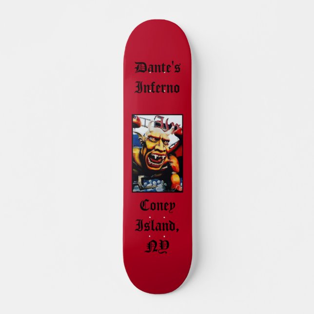 Dante's Inferno (Rouge) Customisé Skateboard (Devant)