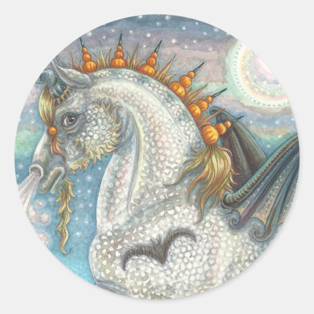DAPPÉ GOTH UNICORN, HALLOWEEN HORSE STICKERS Rnd (Devant)