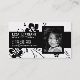 D'appel Affaires ou conception de fleur de noir de carte