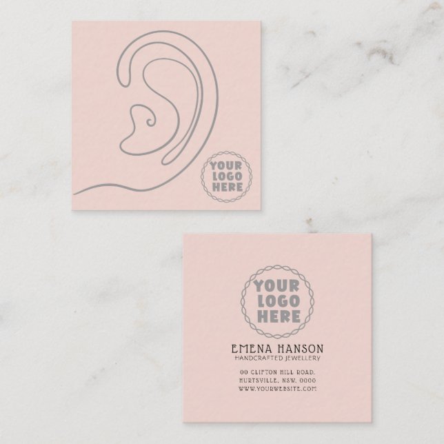 D'appel Ajouter Votre logo bijoux Boucles d'oreilles Carte (Devant / Derrière)