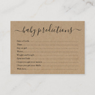 D'appel Baby shower de carte de prévision de bébé - Pap