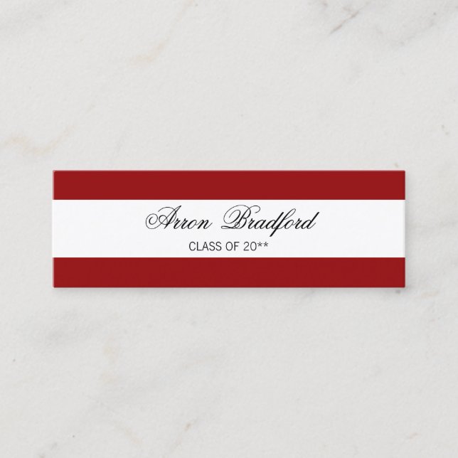 D'appel Boîtier de la carte de nom de diplôme rouge (Devant)