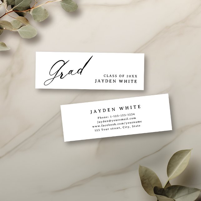 D'appel Calligraphie moderne Carte de nom simple (Modern Calligraphy Simple Graduation Name Card)