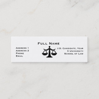 D'appel Carte 1 de profil d'étudiant en droit