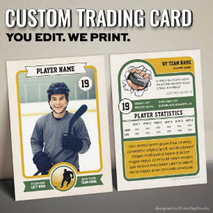 D'appel Carte à collectionner de hockey personnalisée vint