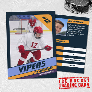 D'appel Carte à collectionner de hockey sur glace en viole