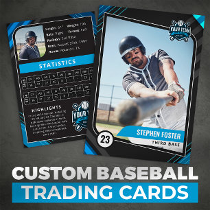 D'appel Carte à échanger de baseball pro Blue & Black