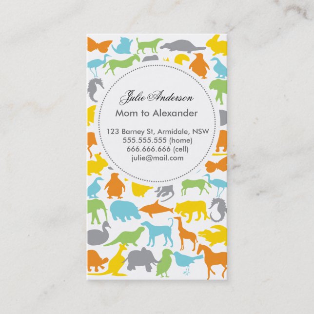 D'appel Carte animale faite sur commande de maman (Devant)