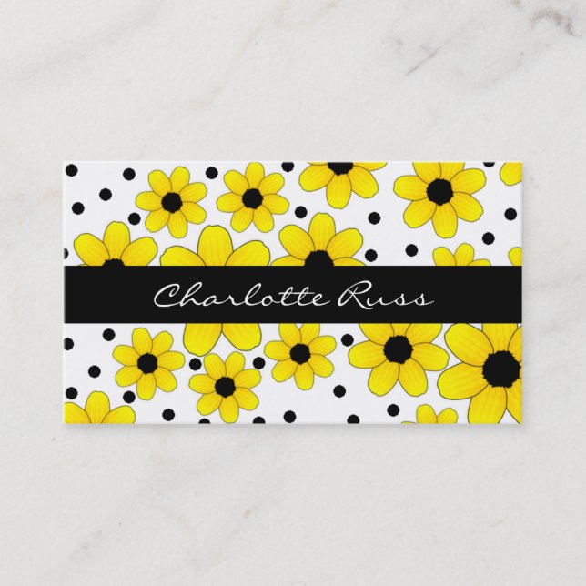 D'appel Carte assez jaune et noire de maman de fleurs (Devant)