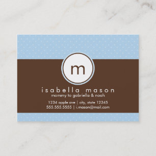 D'appel Carte bleue et Brown de maman de Polkadot