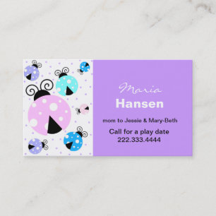 D'appel Carte colorée de maman de coccinelles