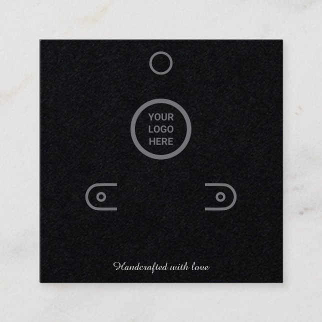 D'appel Carte d'affichage à bijoux à oreilles noires haut  (Devant)