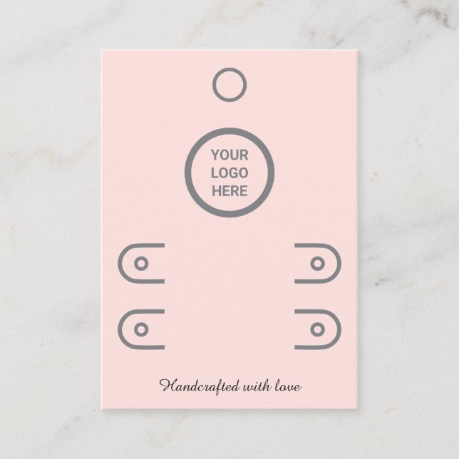 D'appel Carte d'affichage à oreille à deux lignes rose Pre (Devant)