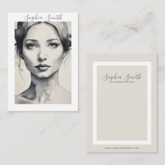 D'appel Carte d'affichage de Portrait d'illustration fémin