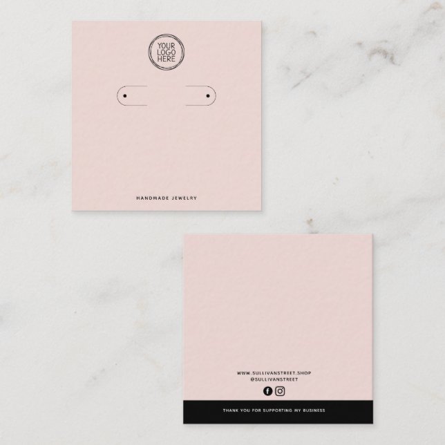 D'appel Carte d'affichage des boucles d'oreilles du logo r (Devant / Derrière)