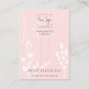 D'appel Carte d'affichage Fleur sauvage de bijoux rose