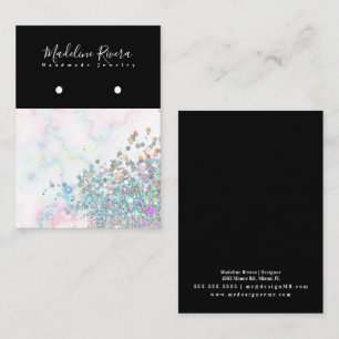 D'appel Carte d'affichage Holographique en marbre noir