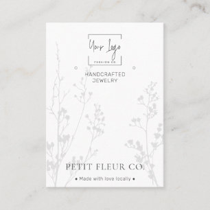D'appel Carte d'affichage minimaliste Fleur sauvage QR pou