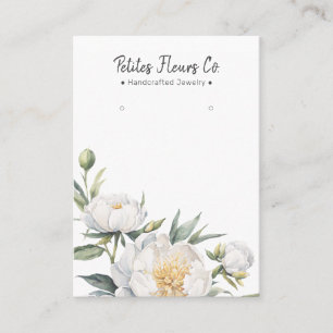 D'appel Carte d'affichage moderne Peonies blanches Florale