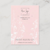Carte d'affichage pour bijoux QR en Fleur sauvage