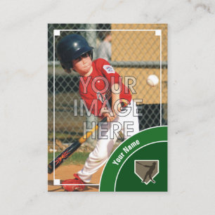 D'appel Carte de baseball Green Back - Statistiques person
