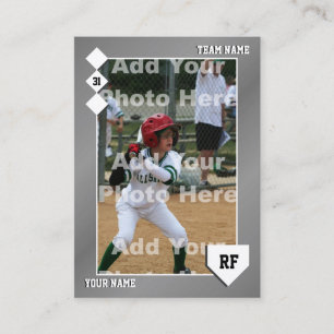 D'appel Carte de baseball gris - Statistiques personnalisé