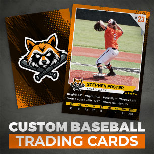 D'appel Carte de baseball Orange Photo Logo de baseball