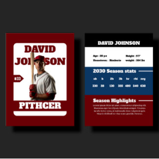 D'appel Carte de baseball personnalisée anniversaire joueu
