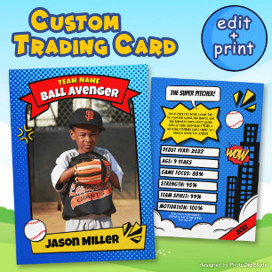D'appel Carte de baseball personnalisée, carte de baseball