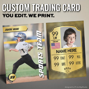D'appel Carte de baseball personnalisée, Joueur Bouclier O