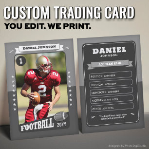D'appel Carte de collection de football personnalisée, jou