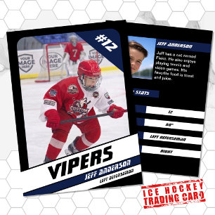 D'appel Carte de collection de hockey sur glace en bleu vi