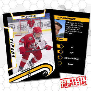 D'appel Carte de collection de hockey sur glace en jaune v