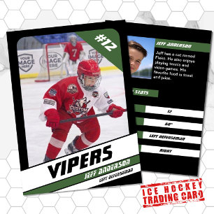 D'appel Carte de collection de hockey sur glace vert vibra
