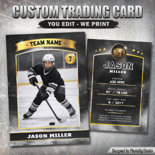 D'appel Carte de collection personnalisée de hockey sur gl