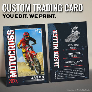 D'appel Carte de collection personnalisée de motocross, mo