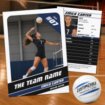 Carte de collection personnalisée de volley-ball b