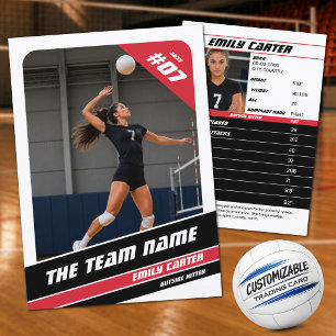 D'appel Carte de collection personnalisée de volley-ball b