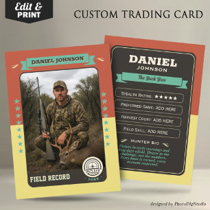 D'appel Carte de collection personnalisée pour chasseur, C
