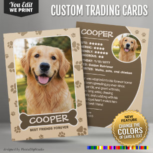 D'appel Carte de collection personnalisée pour chien, coul