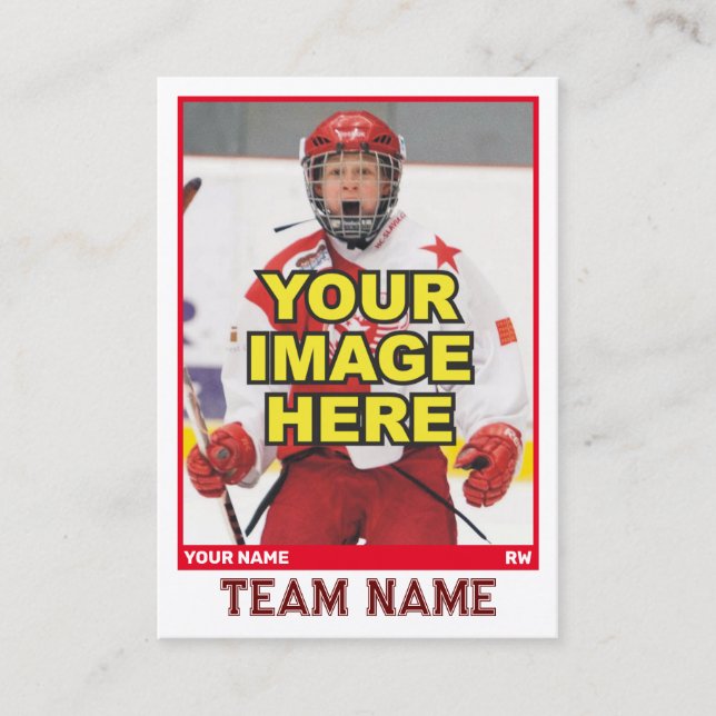 D'appel Carte de commerce collectif de hockey | Rouge (Devant)