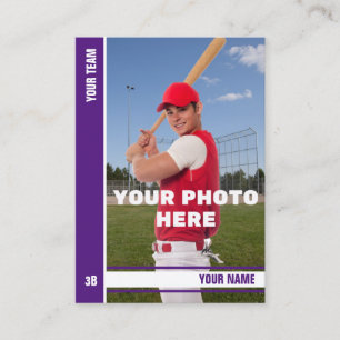 D'appel Carte de commerce de baseball à bande violette - S