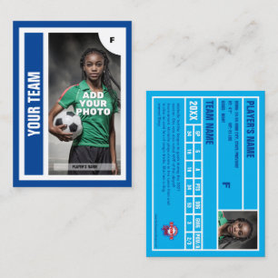 D'appel Carte de commerce de football (bleu) - Ajouter vos
