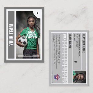 D'appel Carte de commerce de football (Gris) - Ajouter Vos