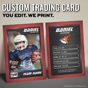 D'appel Carte de commerce de football personnalisée, carte