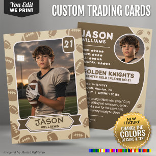 D'appel Carte de commerce de football personnalisée, coule