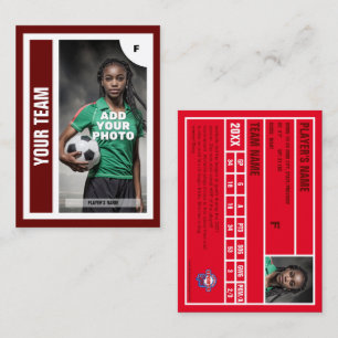 D'appel Carte de commerce de football (rouge foncé) - Ajou
