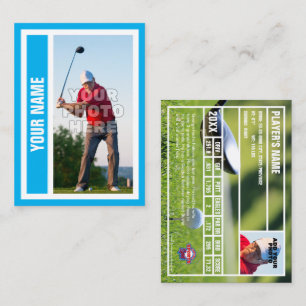 D'appel Carte de commerce de golf personnalisée - Sky Blue