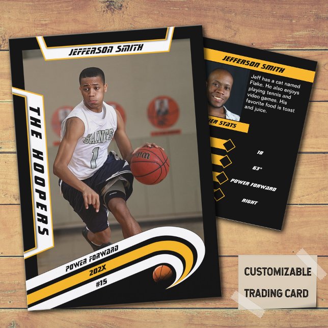 D'appel Carte de commerce de hockey sur glace en jaune vif (Unleash the Future of Basketball Collectibles with the Basketball Trading Card in Lively Yellow)