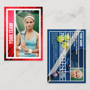 D'appel Carte de commerce de l'équipe de tennis - Red Rays
